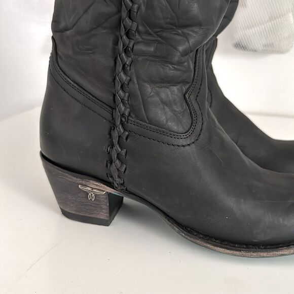 Lane Women's Plain Jane Charcoal Tall Western Boots EUC - Picture 2 of 8